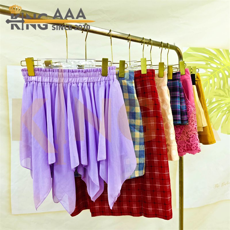 Wholesale Vintage Short Sexy Ladies Skirts Mini Cotton Summer Mixed Premium Used Second Hand Clothes Skirt Bales