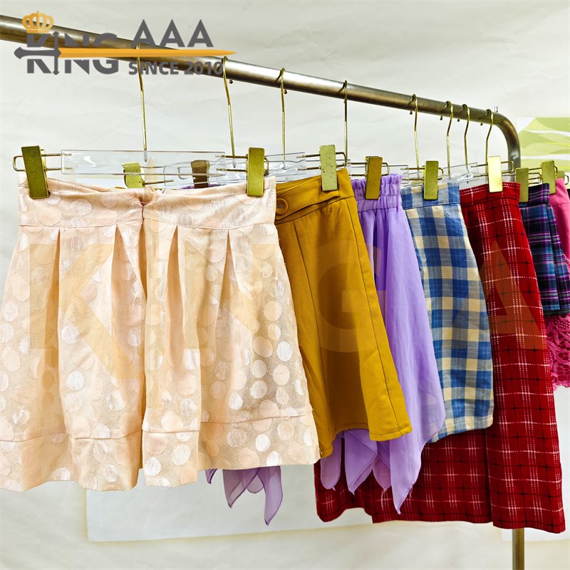 Wholesale Vintage Short Sexy Ladies Skirts Mini Cotton Summer Mixed Premium Used Second Hand Clothes Skirt Bales