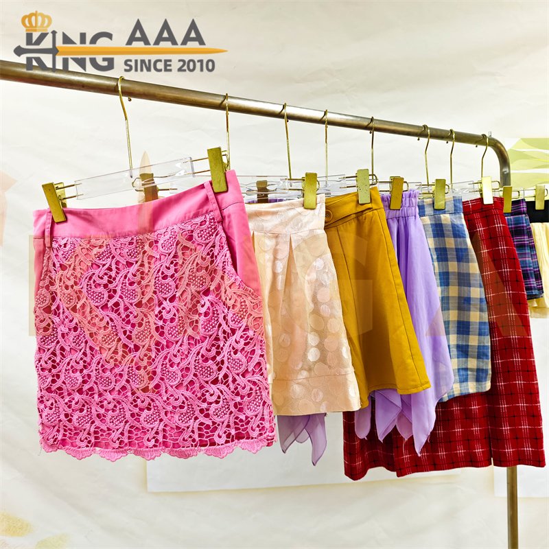 Wholesale Vintage Short Sexy Ladies Skirts Mini Cotton Summer Mixed Premium Used Second Hand Clothes Skirt Bales