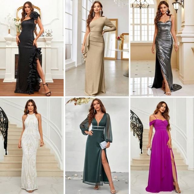 Wholesale of dresses used Sexy deep V-neck dresses Ladies elegant dresses Clearance