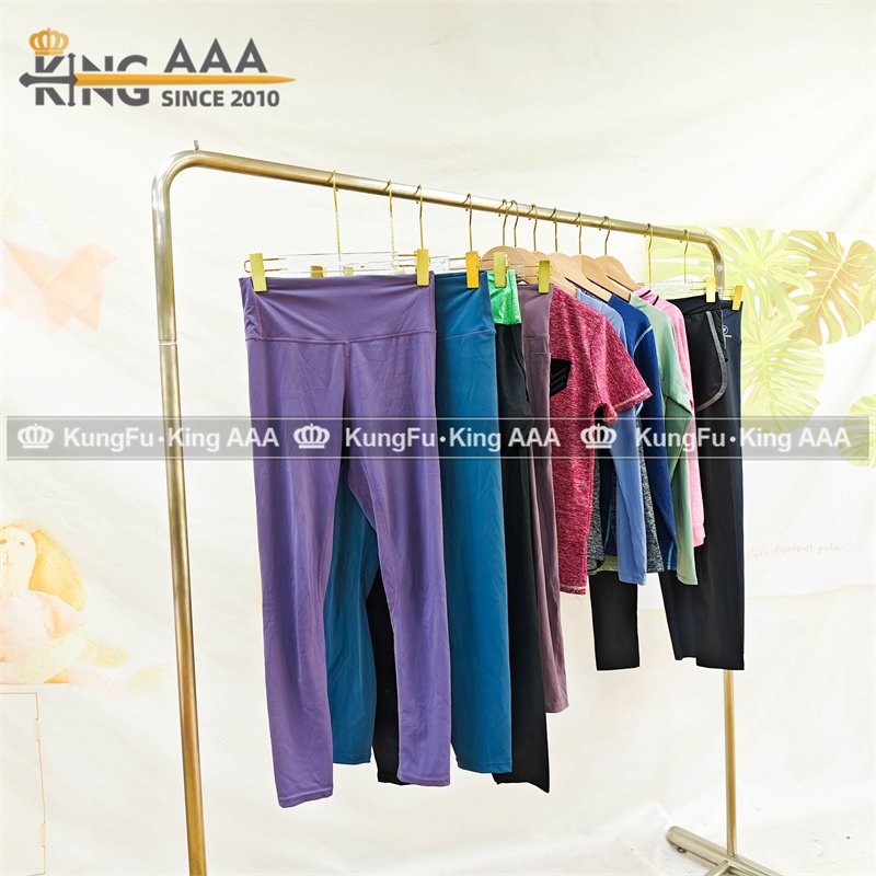 KingAAA yoga pants supplier pakaian bekas import branded used clothes bales second hand clothes premium for women