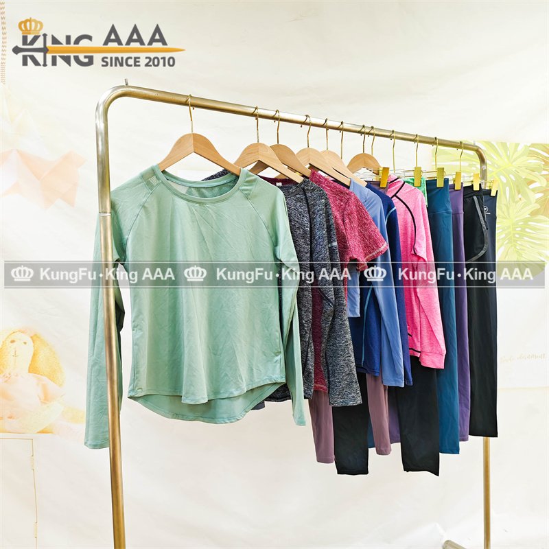 KingAAA yoga pants supplier pakaian bekas import branded used clothes bales second hand clothes premium for women