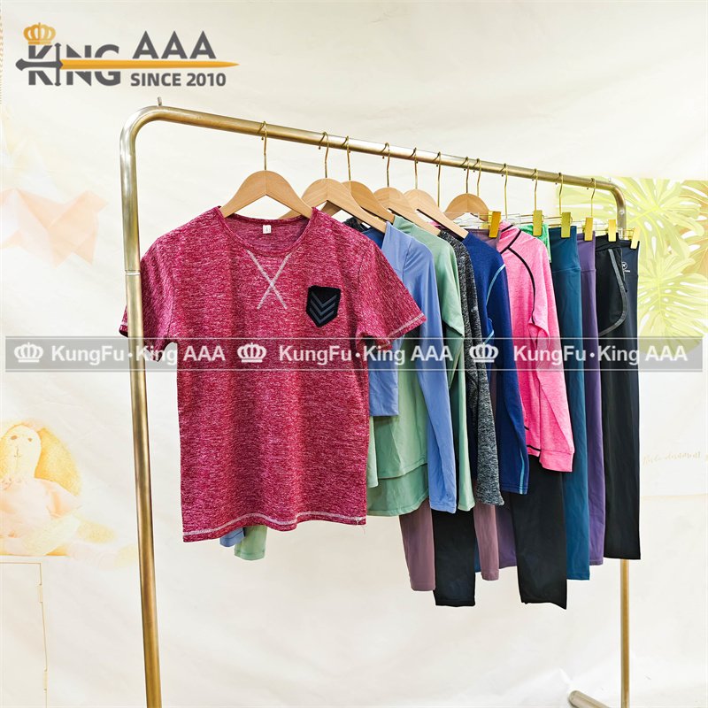 KingAAA yoga pants supplier pakaian bekas import branded used clothes bales second hand clothes premium for women