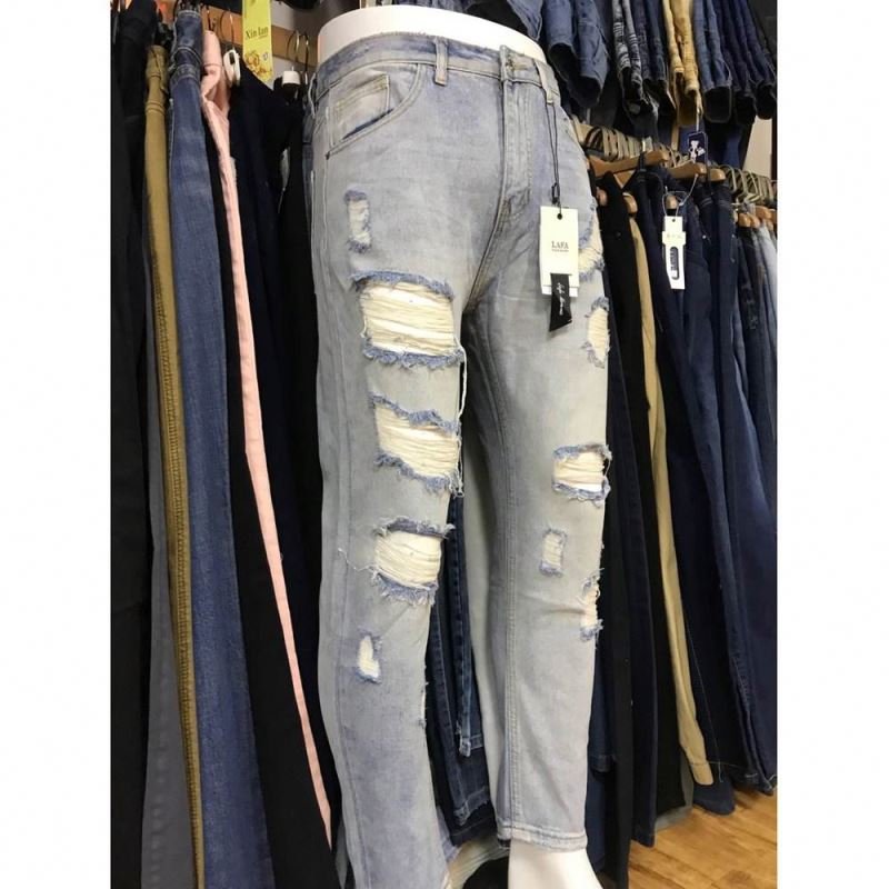 Wholesale 2020 China Factory New Jeans Men's Printed Jeans stocklots