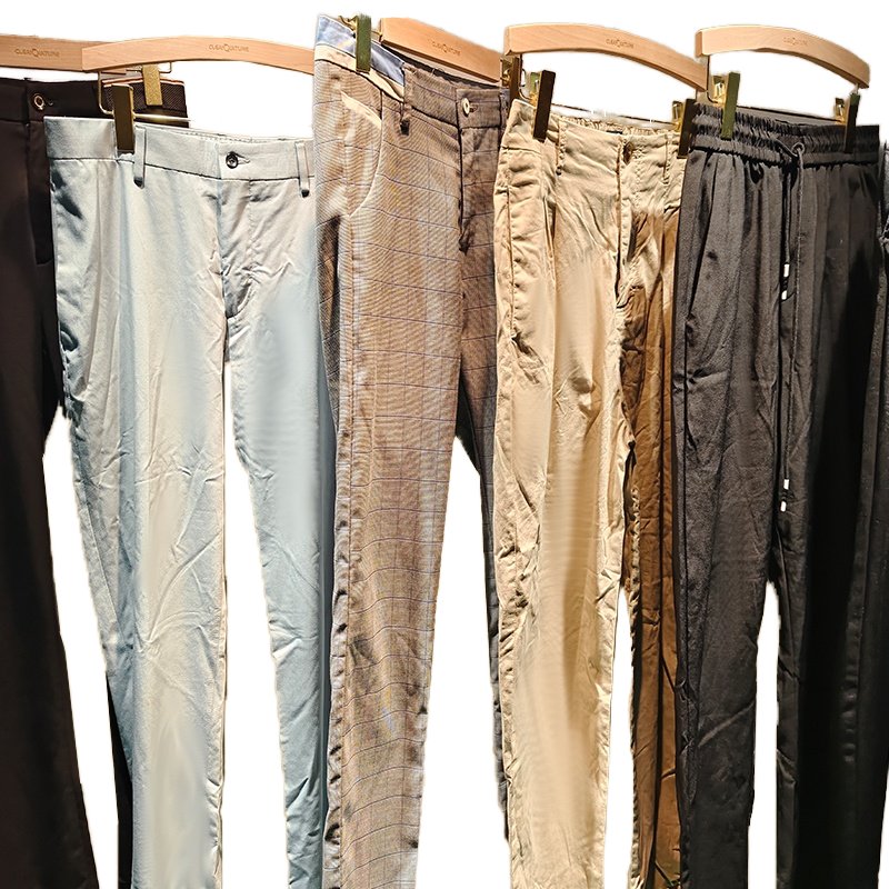 High Quality Second Hand Men's Cotton Pants Summer Casual Clothing-Cargo Pants Long Pants Bundle Used but Excellent Condition