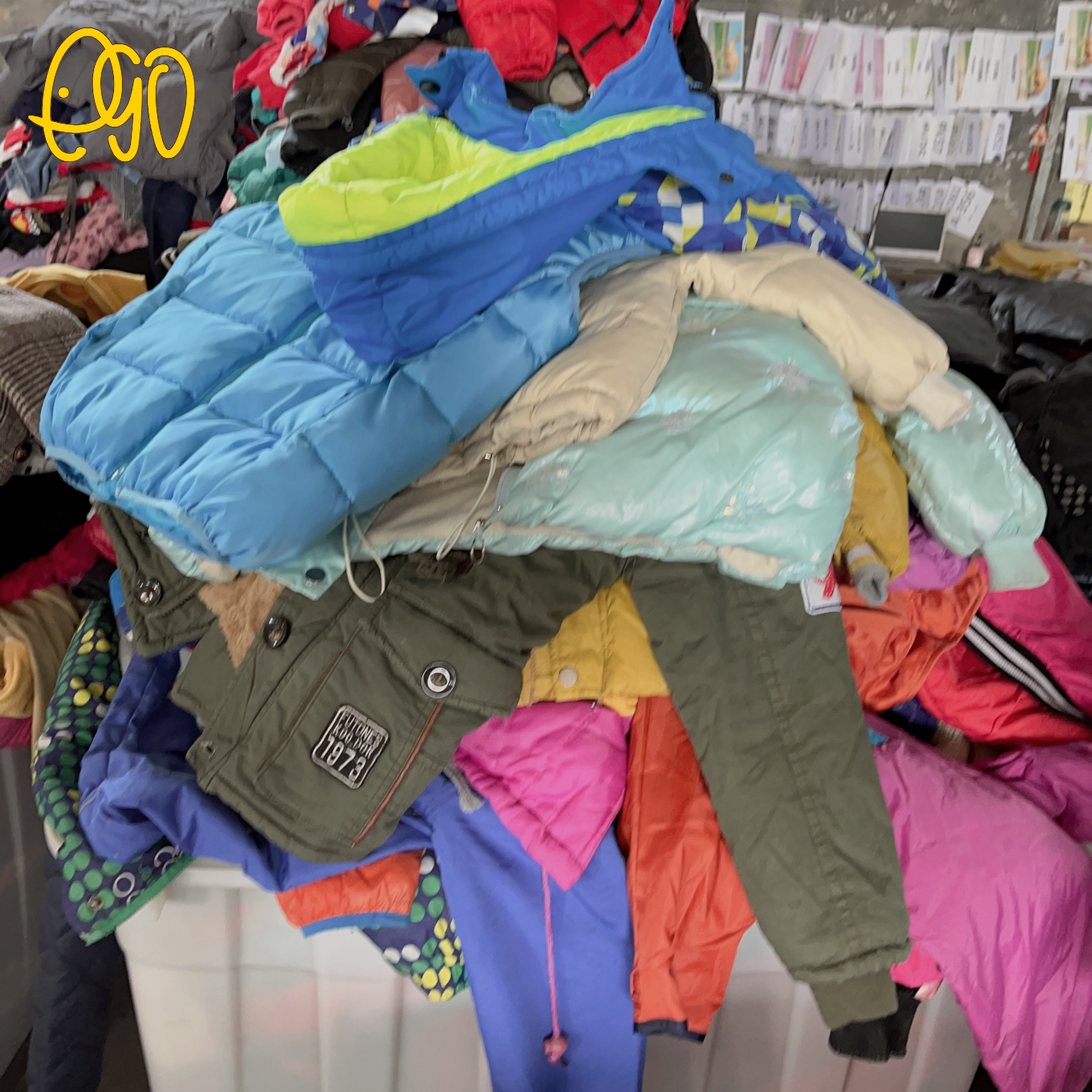 Imported Used Kids Clothes Supplier Second Hand Clothes Mixed Brand Children Winter Jacket