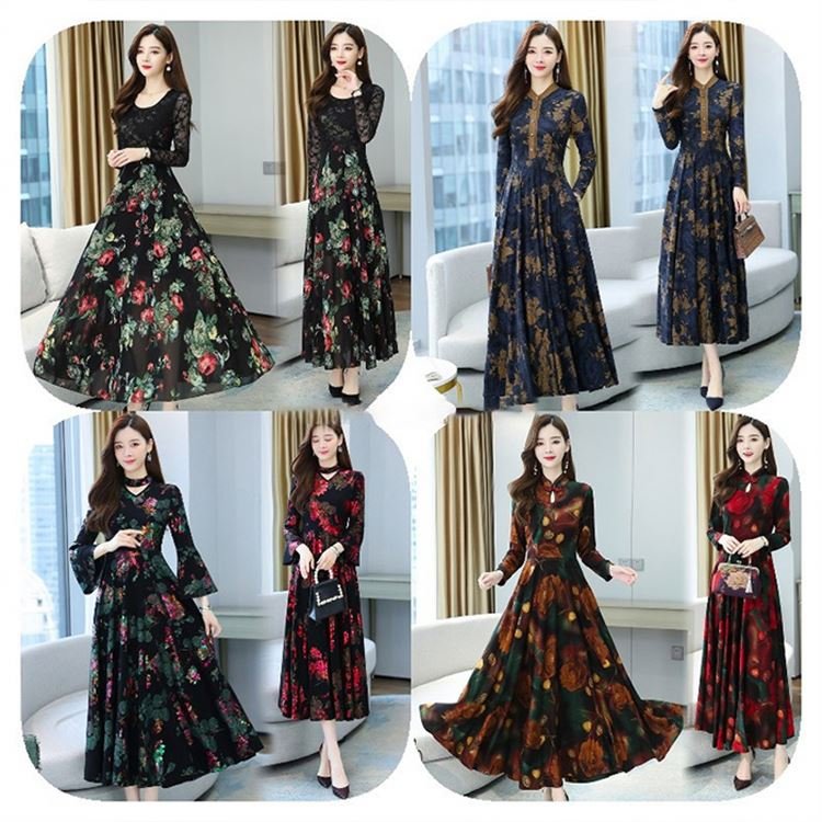 Wholesale High Quality South Korea 2024 Spring Summer New Frilly Lace Dress Women's Fluffy Sleeves Elegant Dress