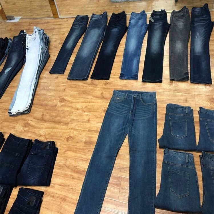 men garments clearance s Custom Causal Straight Used Jeans Wholesale Blue for Men