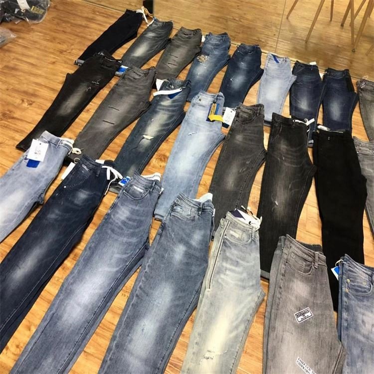 men garments clearance s Custom Causal Straight Used Jeans Wholesale Blue for Men