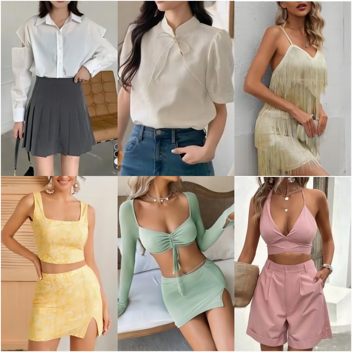 Brand Women's Mix Style Stock Ropa Mujer Dresses T-shirts Small Shirts Pants Skirts