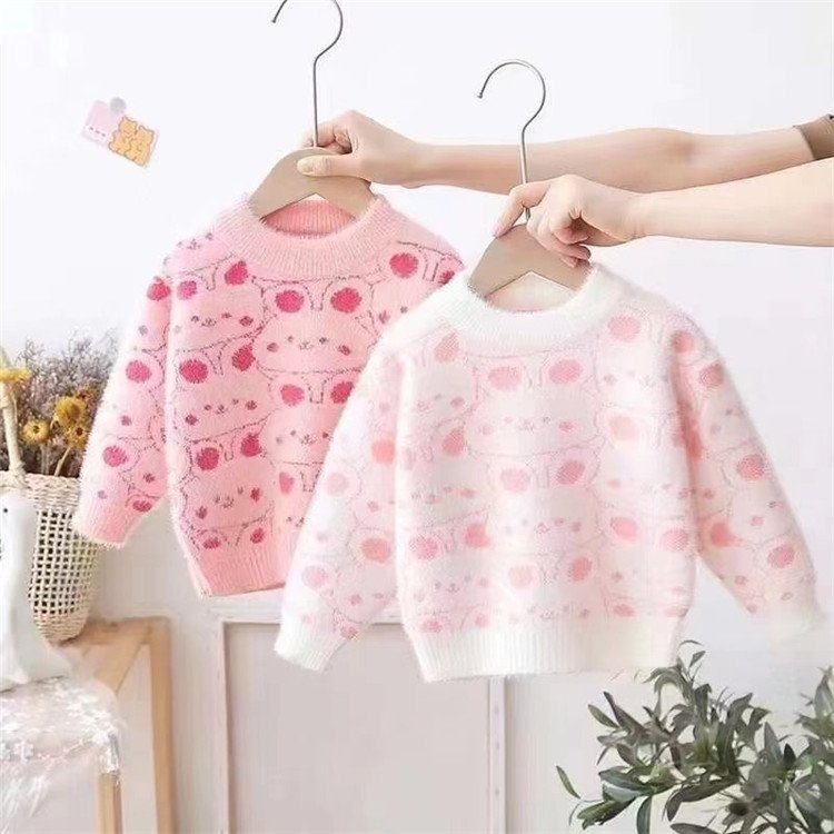 Wholesale Oversized Cotton Pullovers Knitwear for children Autumn Winter Baby Sweaters kid Girls boys Plus Size Sweaters