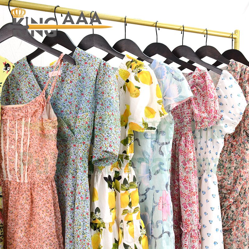 Wholesale Price Cotton Dress Second Hand Clothes Lady Womens Clothing Womens Casual Used Dress Fashion Clothing in Bales