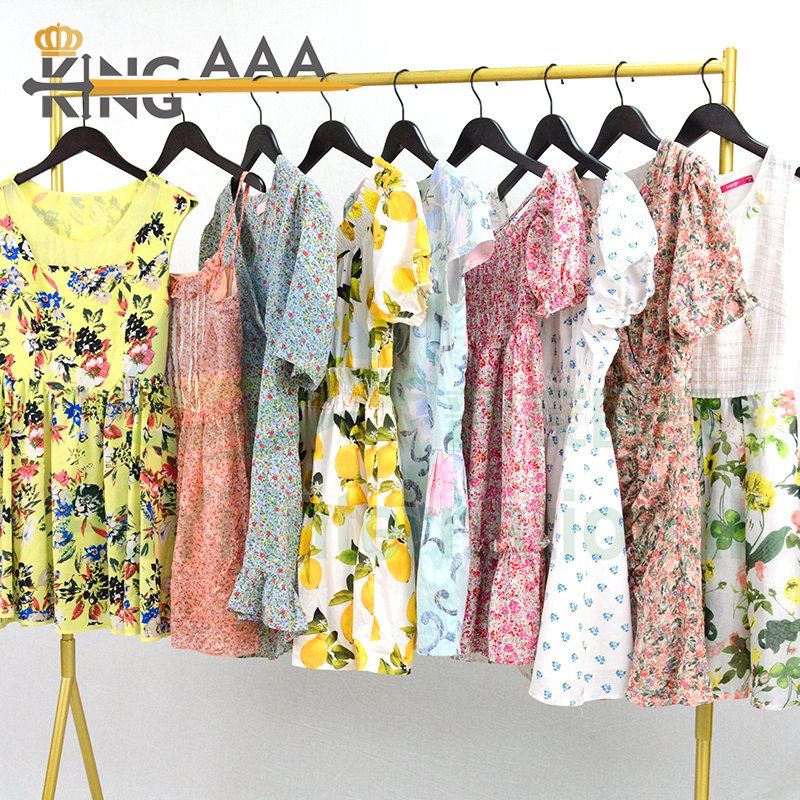 Wholesale Price Cotton Dress Second Hand Clothes Lady Womens Clothing Womens Casual Used Dress Fashion Clothing in Bales