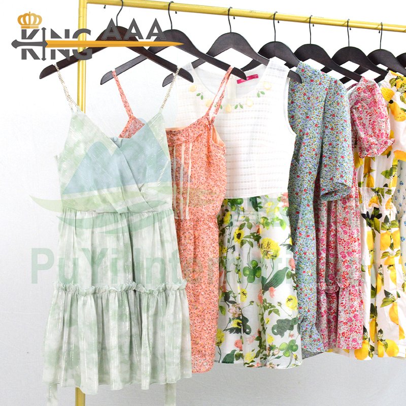 Wholesale Price Cotton Dress Second Hand Clothes Lady Womens Clothing Womens Casual Used Dress Fashion Clothing in Bales