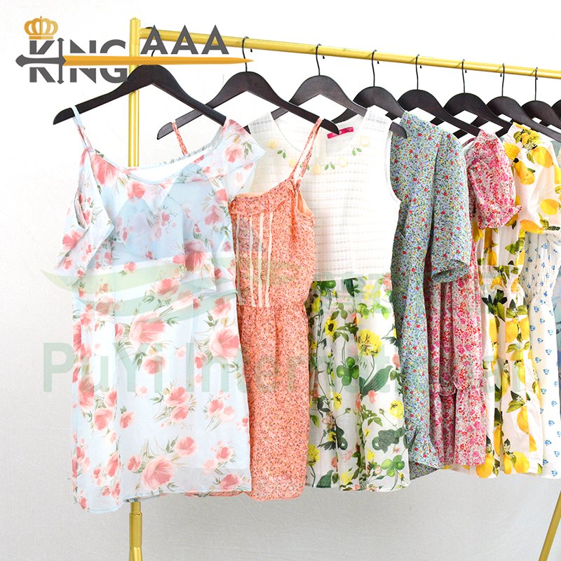 Wholesale Price Cotton Dress Second Hand Clothes Lady Womens Clothing Womens Casual Used Dress Fashion Clothing in Bales