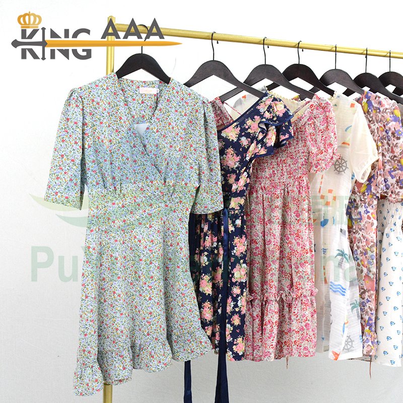 Wholesale Price Cotton Dress Second Hand Clothes Lady Womens Clothing Womens Casual Used Dress Fashion Clothing in Bales