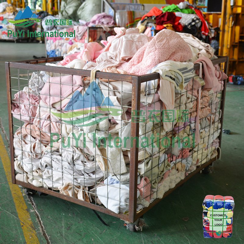 Factory wholesale waste textile fabric white cotton rags B grade cloth T shirt rags