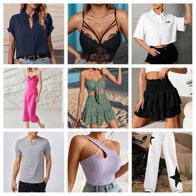 1.2 to 5.99 Original Miscellaneous Women Men Mix Clothes Dress Top T-shirt Children Jean Pants Sweatshirt Swimsuit Clothing