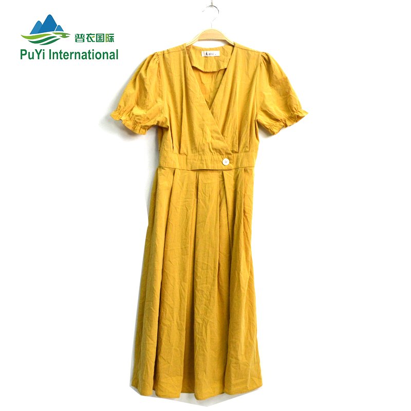 Women Dress Short Sleeve used clothes bales korea used clothing ropa usada premium second hand clothes