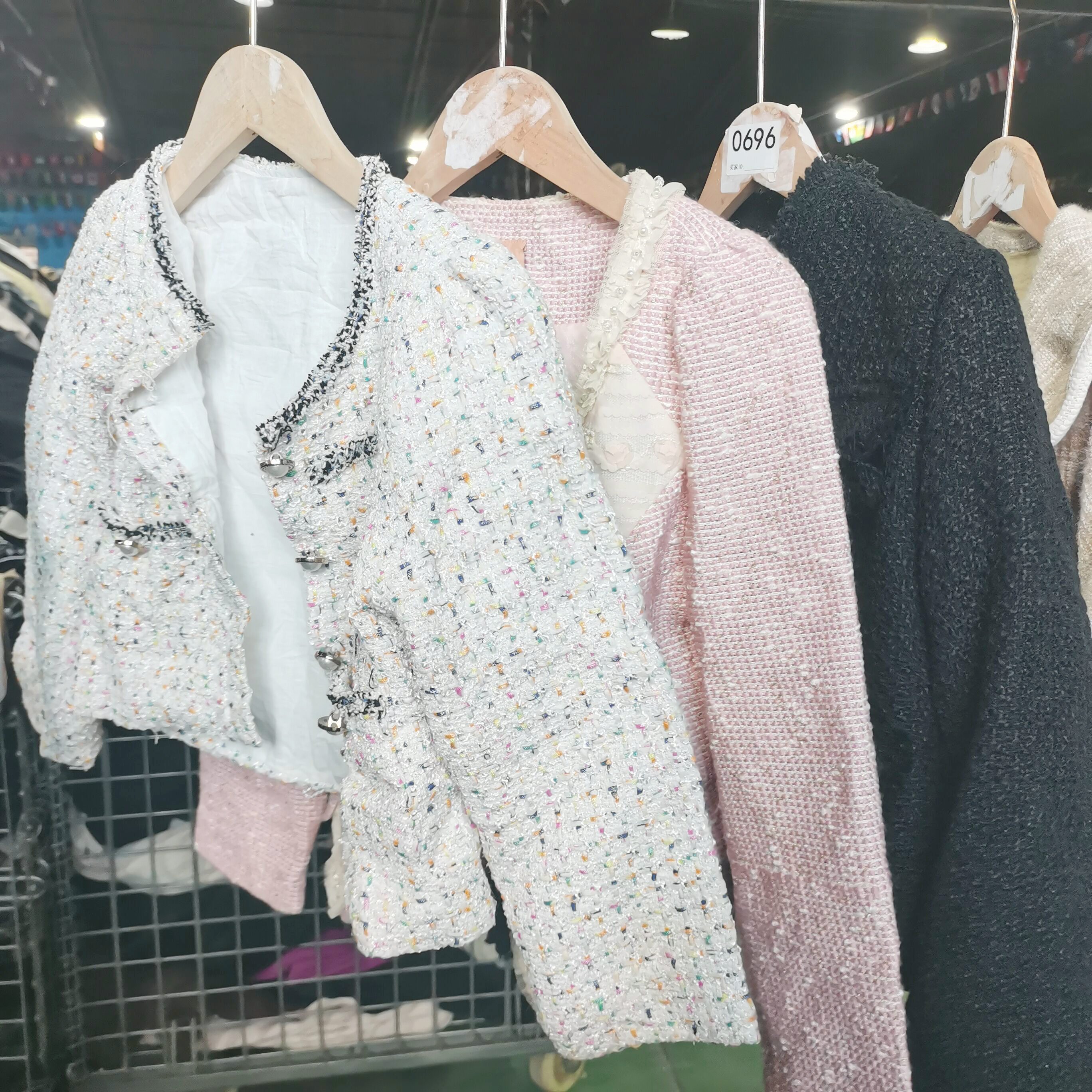 used clothes for women suit jacket High quality second-hand women's twill tweed jacket clean used clothes bales