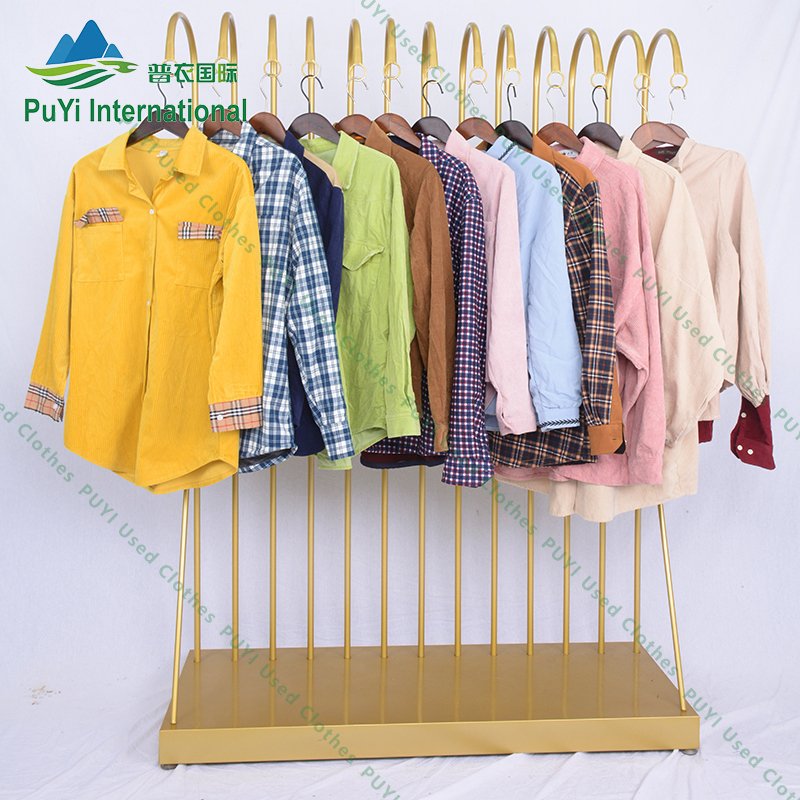 ukay vip winter flannel ladies plaid polo mens shirt used clothes second hand clothes bales from uk