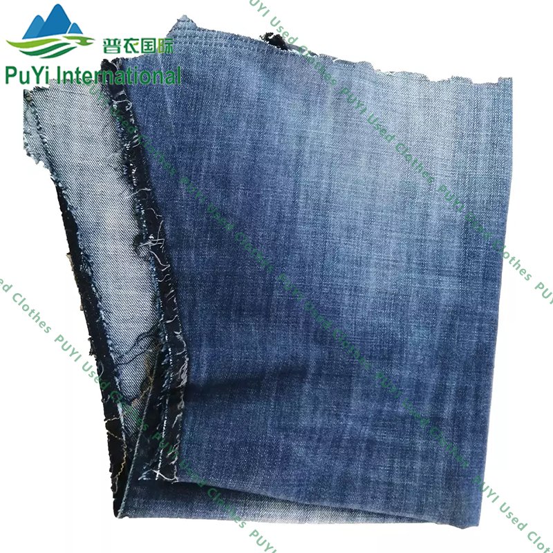 Wholesale used jeans rags textile cotton waste rags jeans waste fabric clothes jean