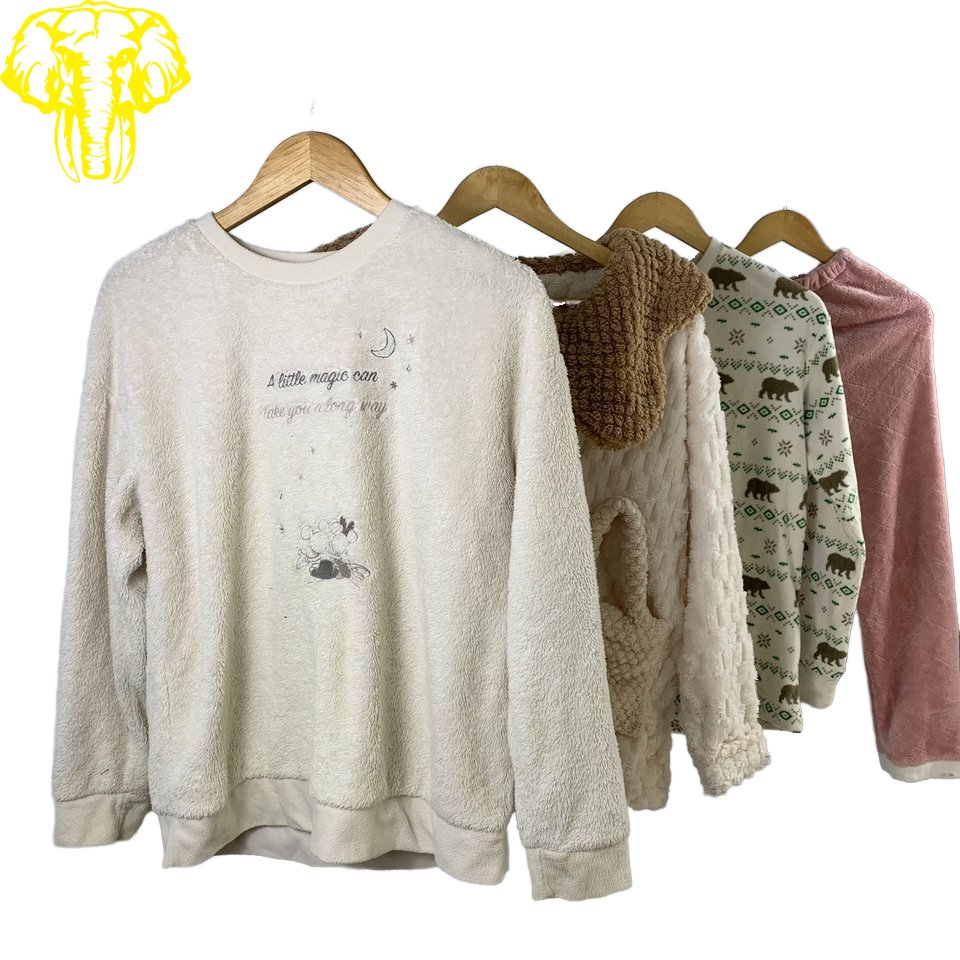 fleece winter pajamas pyjamas femme plush nightwear velvet sleepwear used clothes manufactured companies nighties for women