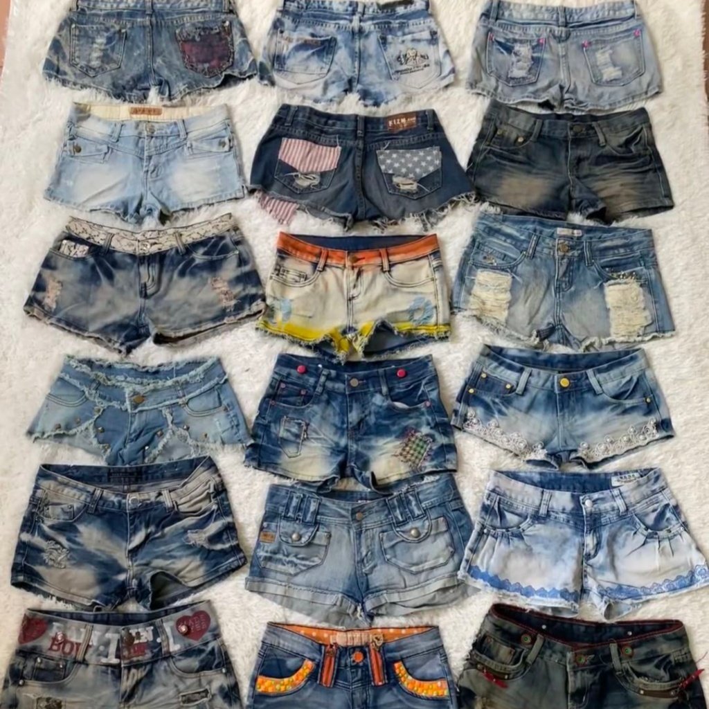 C13 wholesale Used clothes jean shorts top grade cotton mixed color summer pants in bales second hand assorted bulk clothes