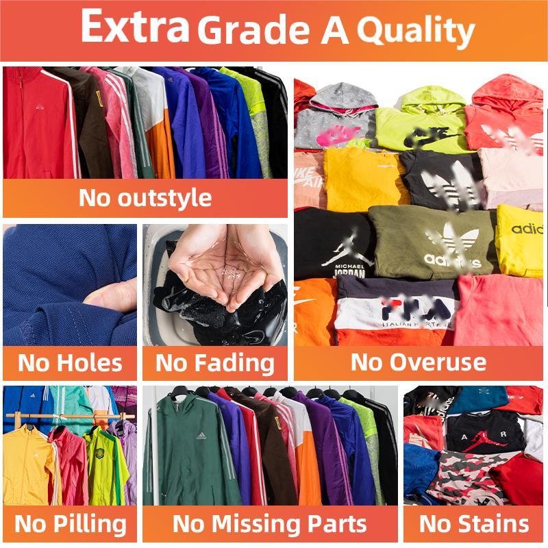 High End Premium Quality Luxury Thrift Vintage Men Women Hoodies Jackets Branded Used Clothes Bales Uk