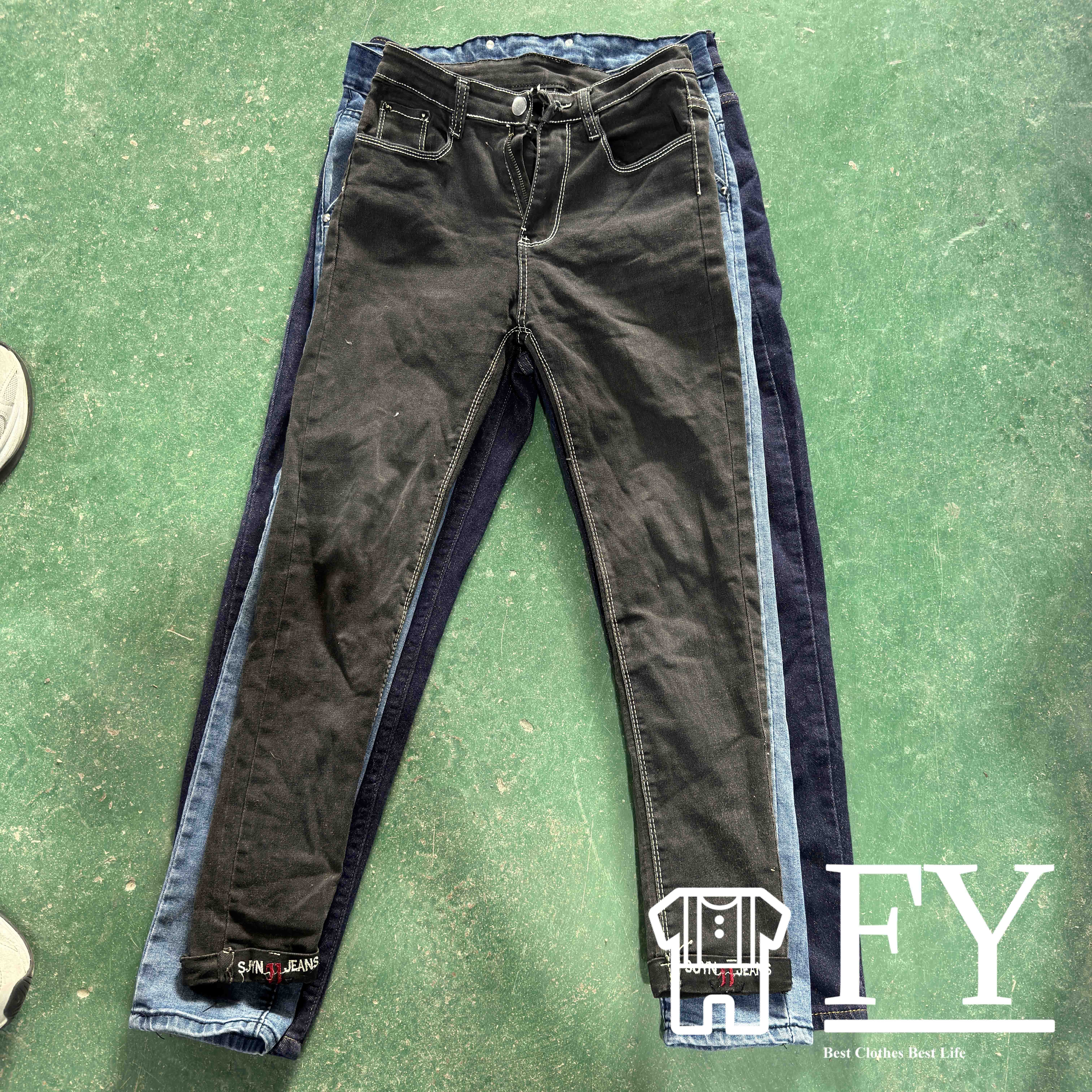 FengYang Jeans Used Clothes for Bales Used Jeans for Men Women Men Children Adult Level B Factory Outlet
