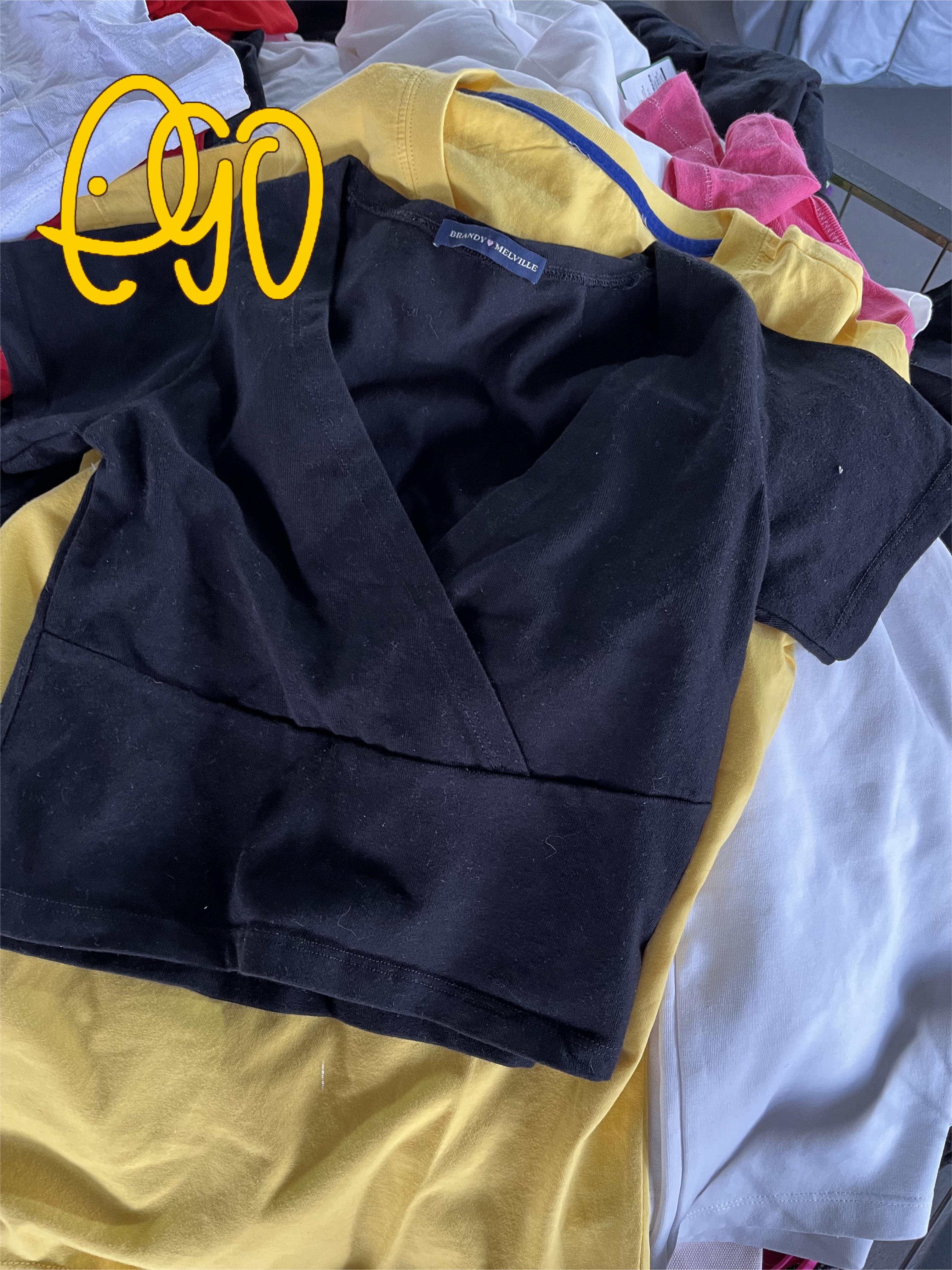 Lowest s price factory second hand adult Woman's Short Sleeves T-shirts Used clothes bales Used Summer clothes