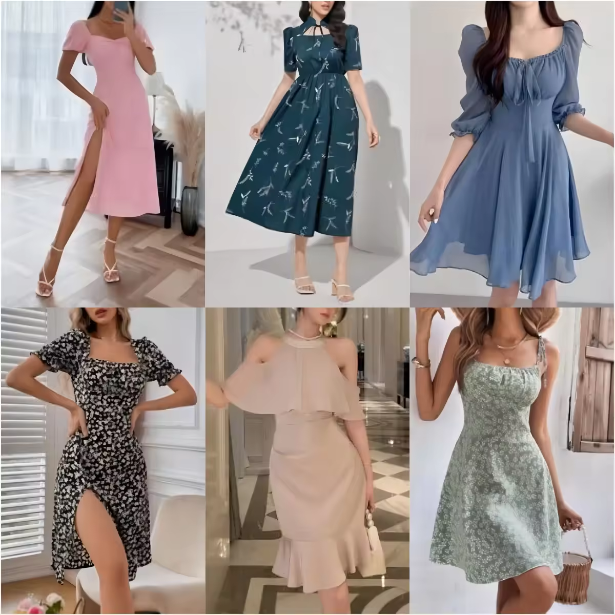 WO 2024 Stock Wholesale Bulks New Bales Clothes Used Clothes Bales For Women Long Dresses Brand Discount Women's Clothing Dress