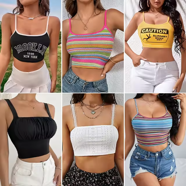 WO new summer 2024 Fashion stock lot women mix clothes bale croptops bulk clothes assorted brand