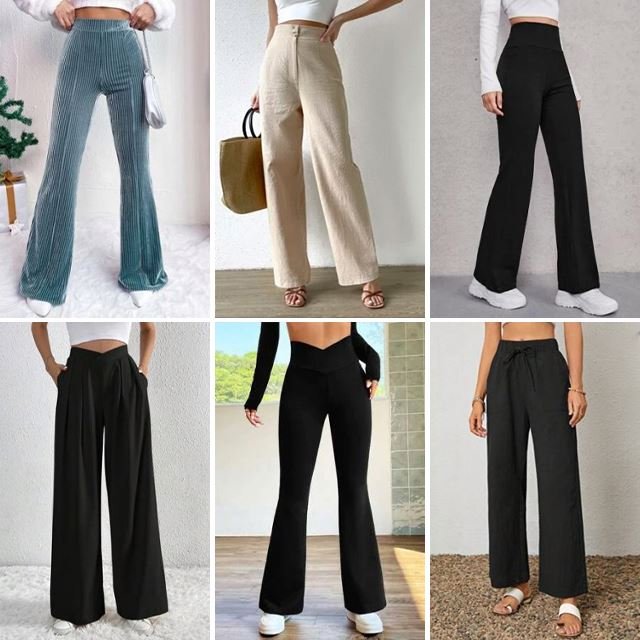 Wholesale women's casual pants, wide Used leg pants, high waist pants, mixed shipment