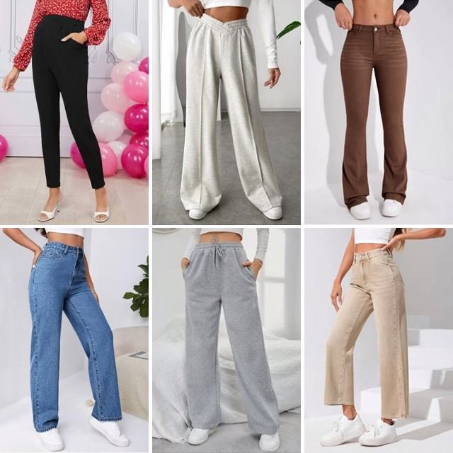 Wholesale women's casual pants, wide Used leg pants, high waist pants, mixed shipment