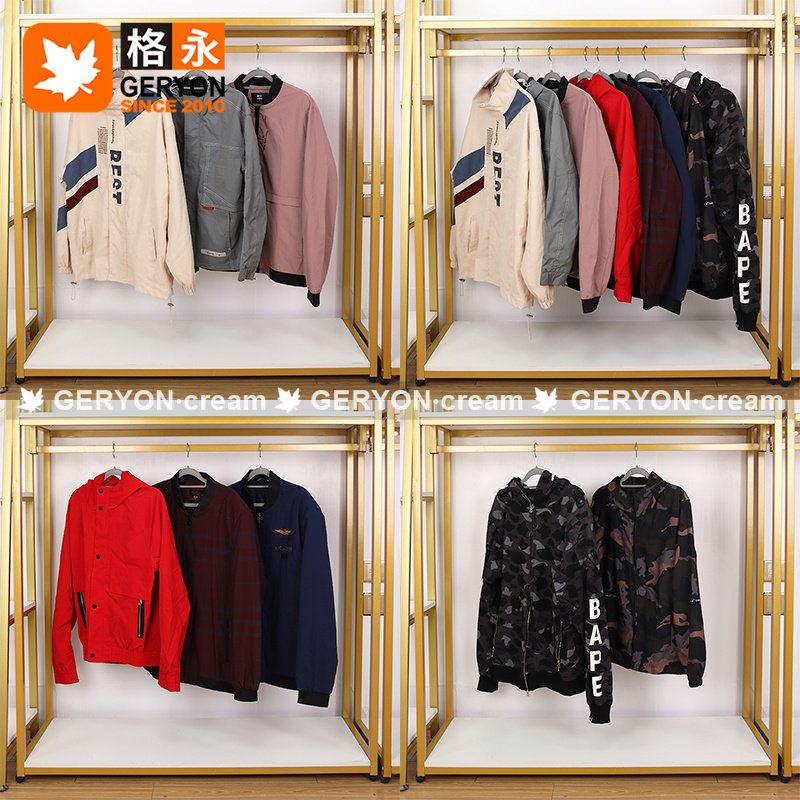 GERYON vintage branded used windbreaker jacket bales bale used winter jackets second hand clothes bales for men