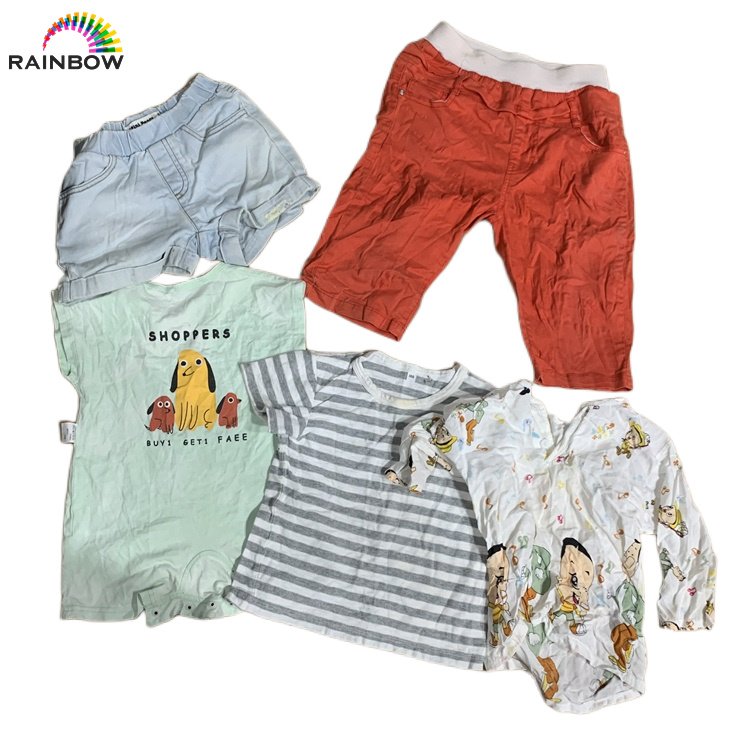 brand used children clothes stock thrift store babies wearing second hand kids summer wear in klgs bales