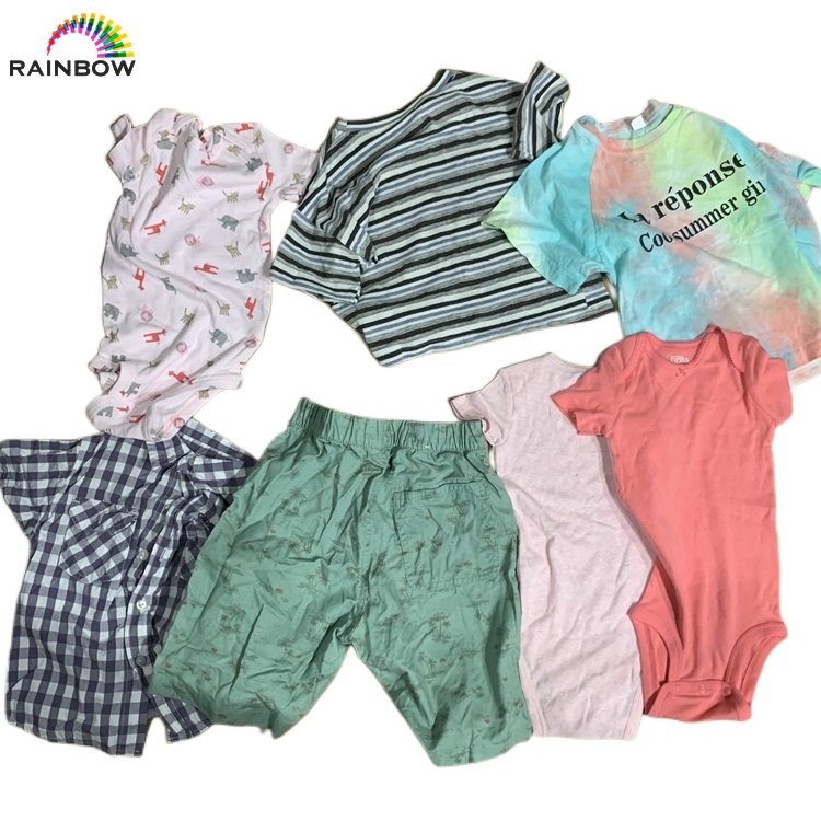 brand used children clothes stock thrift store babies wearing second hand kids summer wear in klgs bales
