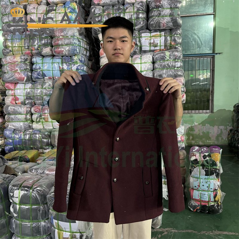 KINGAAA worsted coat ukay bales clothing men thrift vintage mens second hand clothing bale clothes used for men