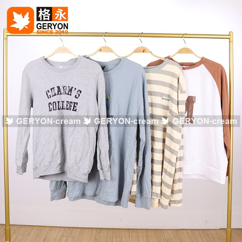 GERYON vintage Used Men Long Sleeve Tshirts Ukay Ukay Bale Men T-shirt Branded Second Hand Branded T Shirt For Men Bales