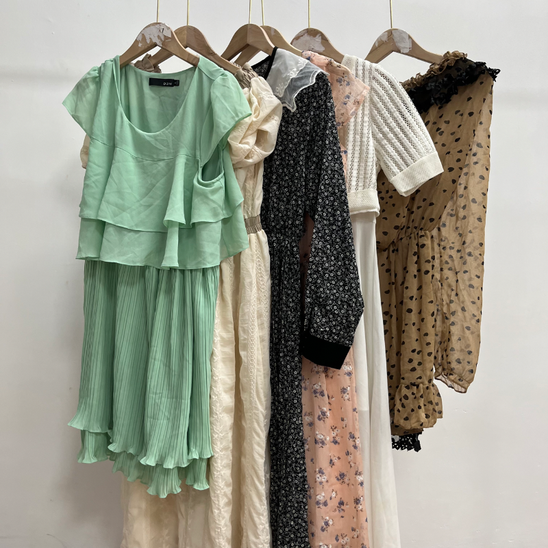Second Hand Apparel Women Long Dresses Sexy Stock Wholesale Bulks Bales Used Clothes From Uk Bales For Ladies Dresses