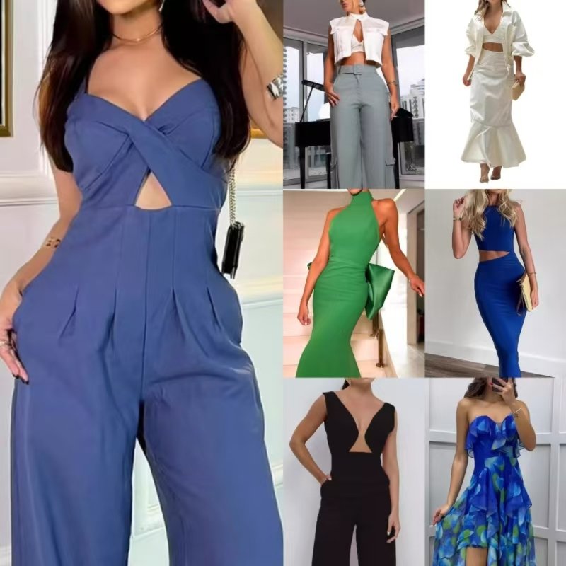 Branded Clothes Women's Mix Style Stock Dresses T-shirts Small Shirts Pants