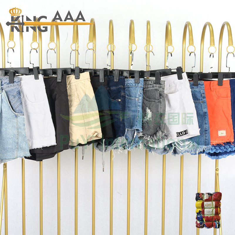 Wholesale Ladies Shorts Baggy Jeans Mixed Used Clothes Bales Bale Used Clothes Second Hand Clothing Trouser