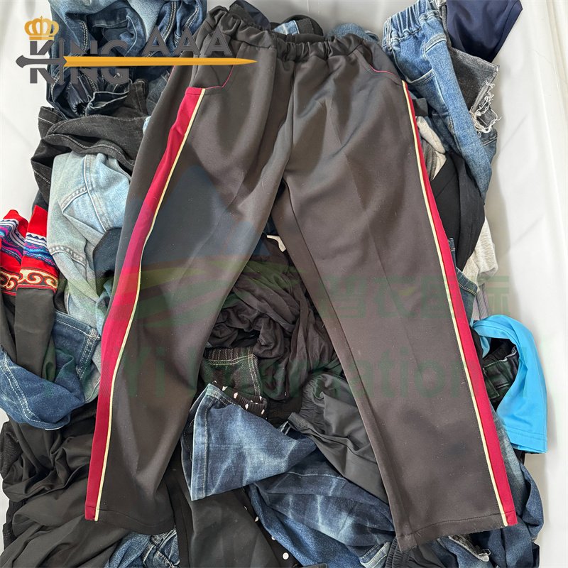 KINGAAA Spring fall children pants used clothes bales bale bulk used kids clothing second hand mixed for kids 7-14years old