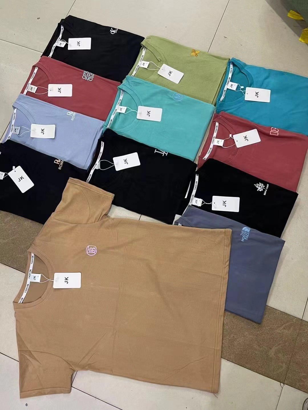 High Quality Mix T- shirt 100% Cotton Customized solid colors printing mens t shirts stock Solid color T-shirt