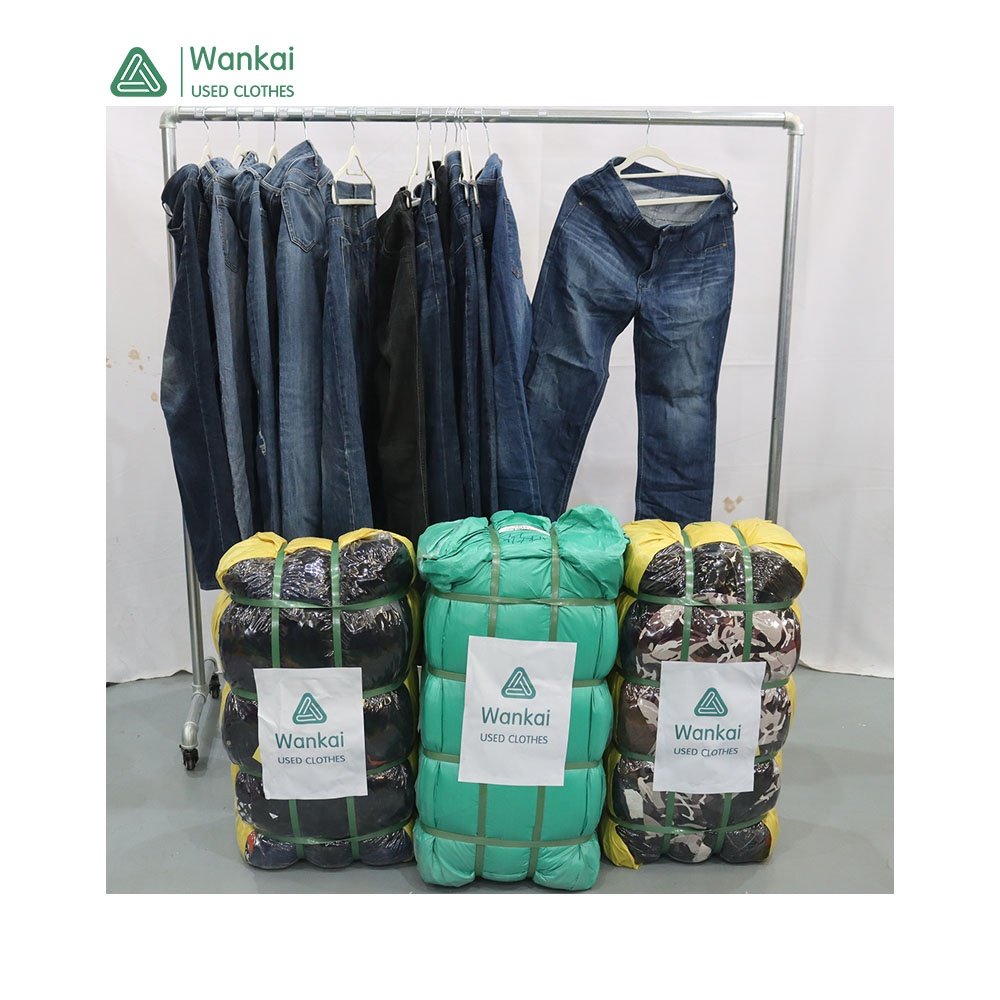 Cwanckai Wholesale Reasonable Price Jeans Bags Bales for Men Adults Used Clothes Branded Jeans Fashionable Used Clothing