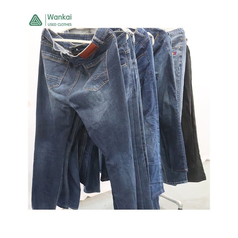 Cwanckai Wholesale Reasonable Price Jeans Bags Bales for Men Adults Used Clothes Branded Jeans Fashionable Used Clothing