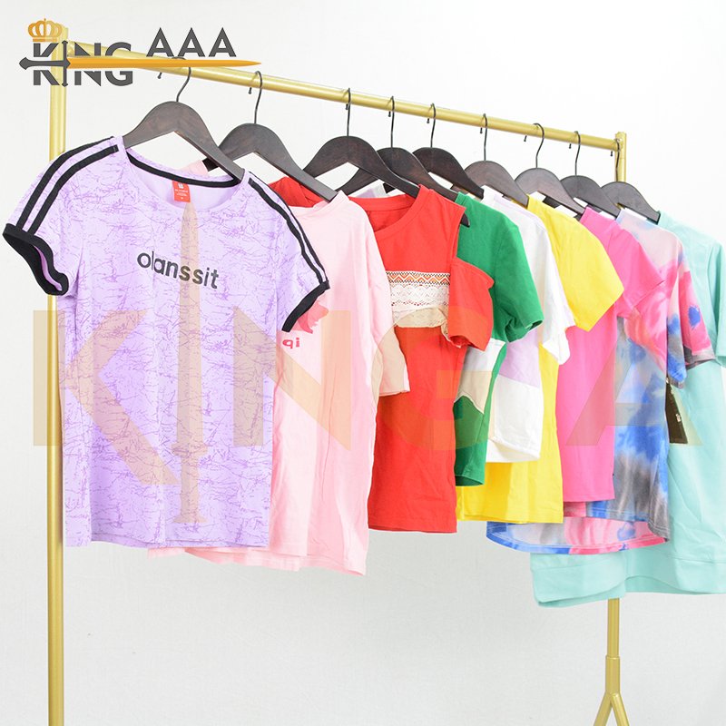 Woman Branded Used Clothing in Bales korea Thrift Bales Second Hand T--Shirt Used Clothes