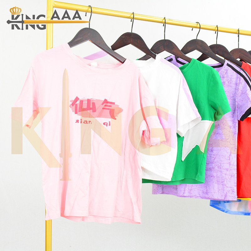 Woman Branded Used Clothing in Bales korea Thrift Bales Second Hand T--Shirt Used Clothes