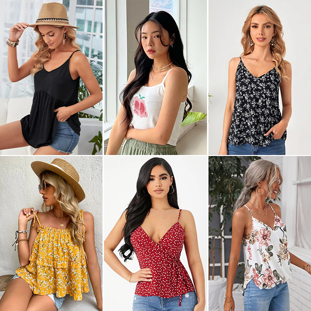 2024 Factory sells second-hand clothes second-hand women's mesh tops women's clothing tops inventory